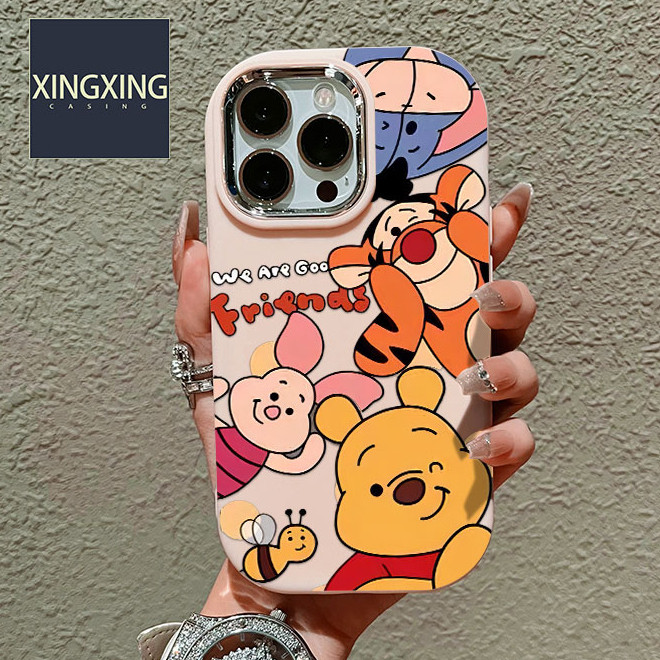 Beruang kecil warna kuning case for iPhone 11 13 12 14 15 pro max casing for hp iPhone xr x xs xsmax