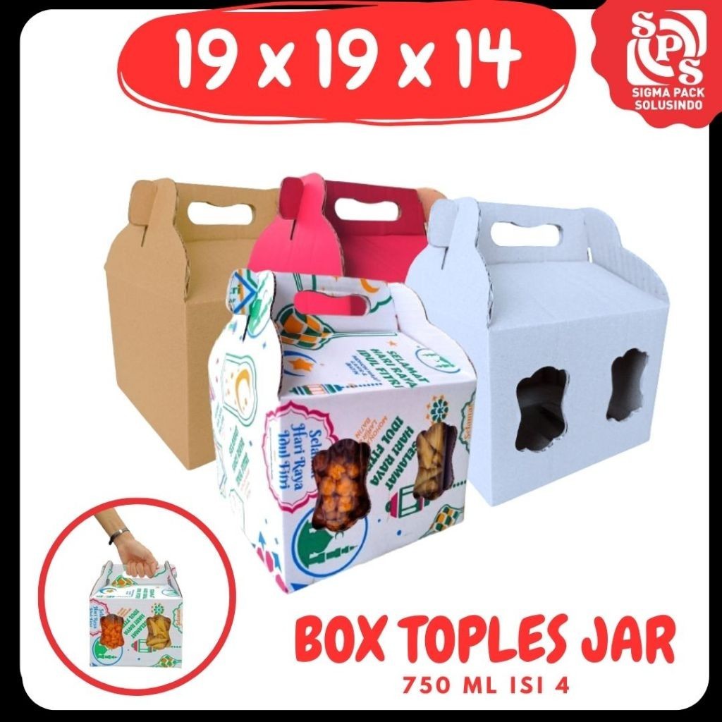 

Box Kue Kering 19x19x14 Jinjing (KUKER TOPLES JAR 750ml ISI 4) Box Jinjing Kardus Lebaran Idul Fitri Hampers Polos/Motif MEDIAKIT