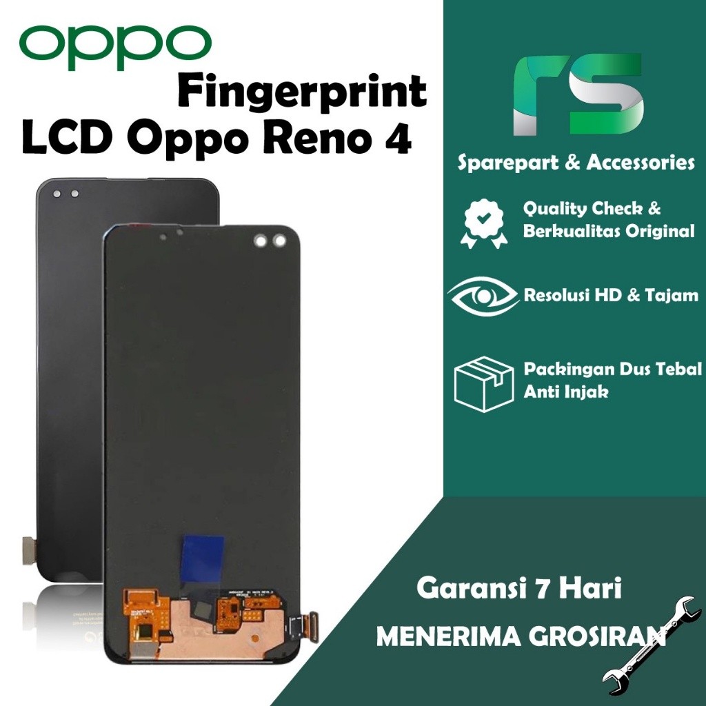 VIRAL LCD FINGERPRINT RENO 4 / RENO 4F / 4 LITE ORIGINAL FULLSET TOUCHSCREEN TS