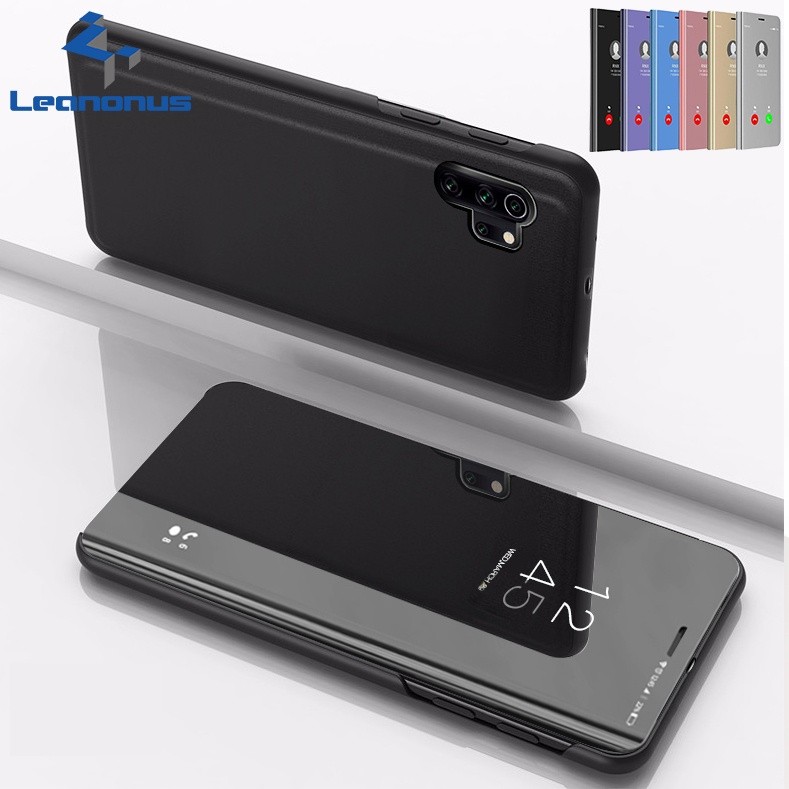 Clear View Phone Case for Samsung Galaxy A55 A54 A35 A34 A32 A52s A16 5G Plating Mirror Flip Cover S