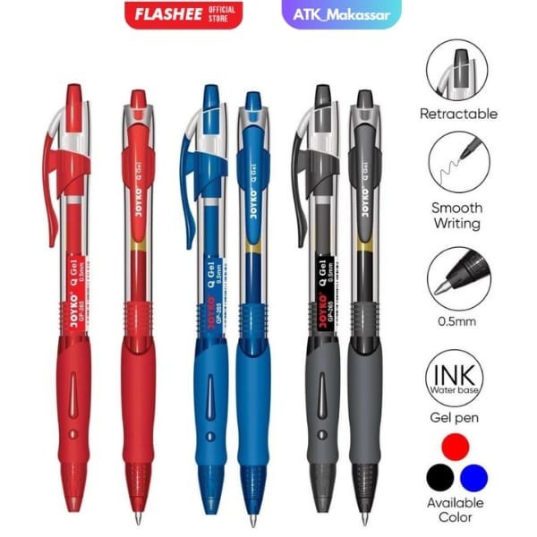 

Gel Pen/ Pena Gel Joyko GP-265 Q 0.5mm Bolpen Sekolah
