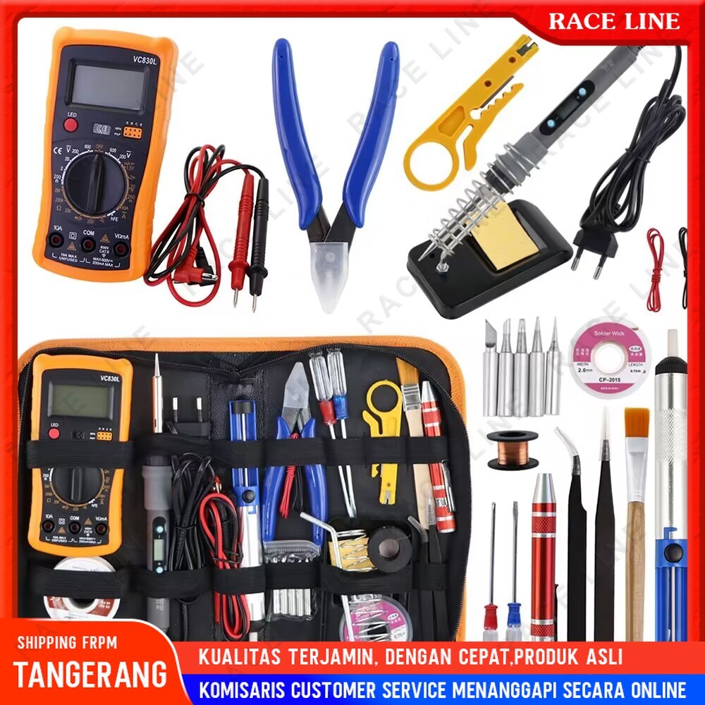 Paket Solder Listrik Lengkap Set Solder Listrik Lengkap dengan Multimeter Iron Tool Kit 220V 60W/Sol
