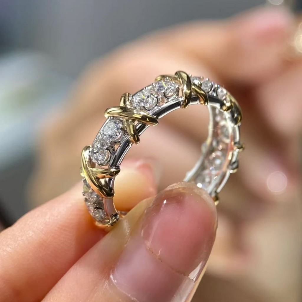 COD 【17K/ 750 】（1.8gram）Cincin Berlian/Cincin Platinum/Cincin Kawin