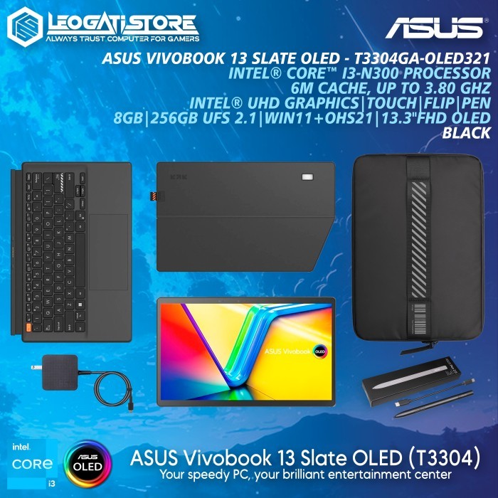 ASUS Vivobook 13 SLATE OLED - T3304GA-OLED321/Core i3-N300/8GB/256GB