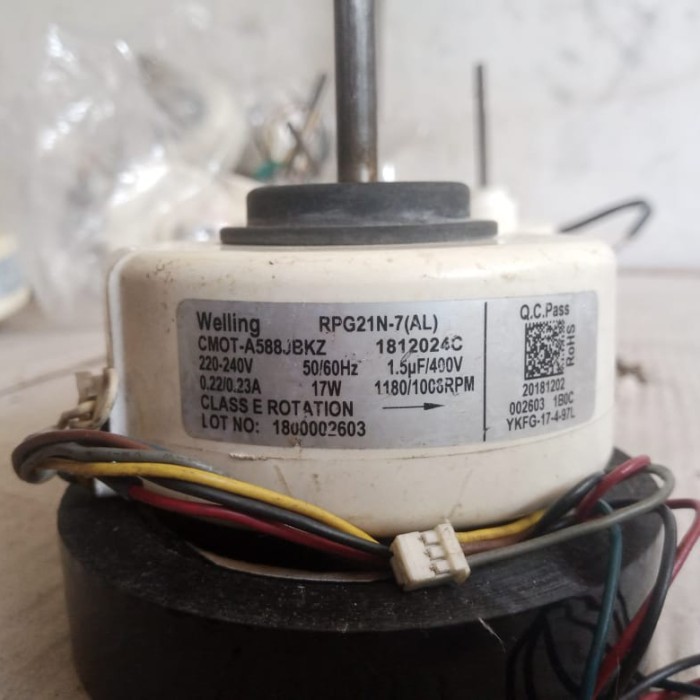 D90 Motor Fan Indoor AC Split Sharp WELLING RPG21N-7(AL) CMOT-A588JBKZ 1812024C 220-240V 50/60Hz 1.5