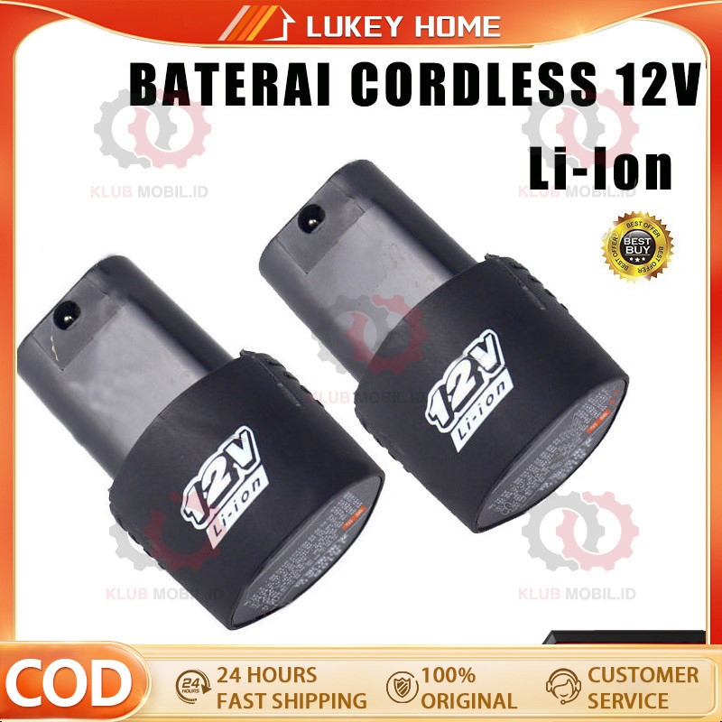 Baterai Bor Litium Li-Ion 12 Volt Baterai Bor Electric Cordless Rechargeable, Baterai Ori batrei 12v