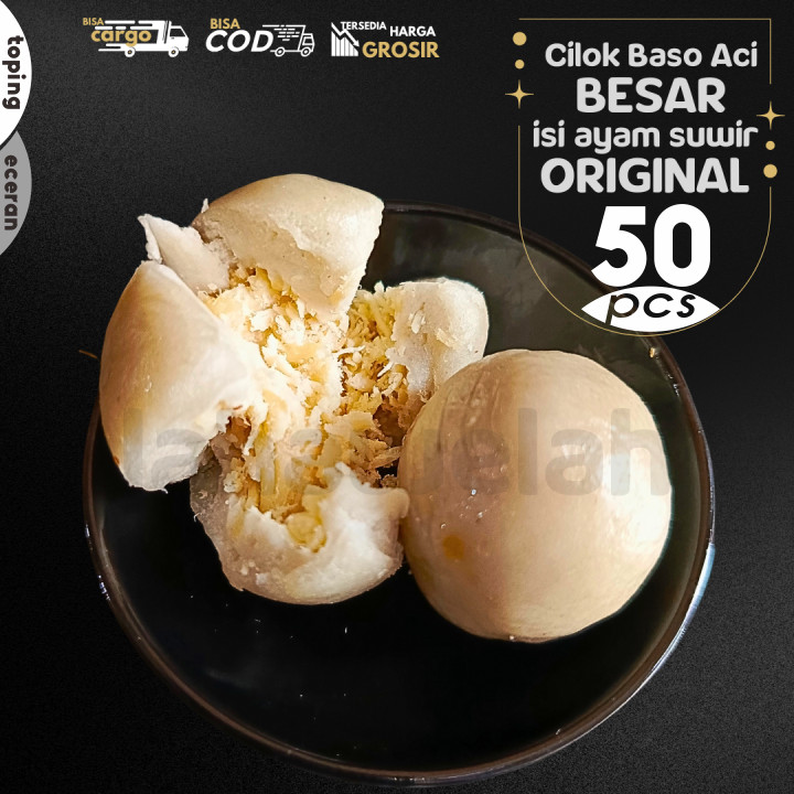 

Baso Aci CILOK BESAR 50pcs PENTOL ISI AYAM SUWIR ORI by Lahawelah