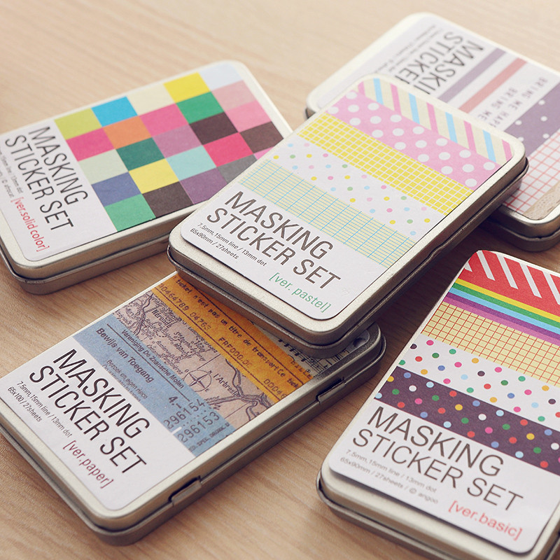

Korea Stationery Tin Hand Books Sticker Set Sticker Diy Diary Sticker School Supplies