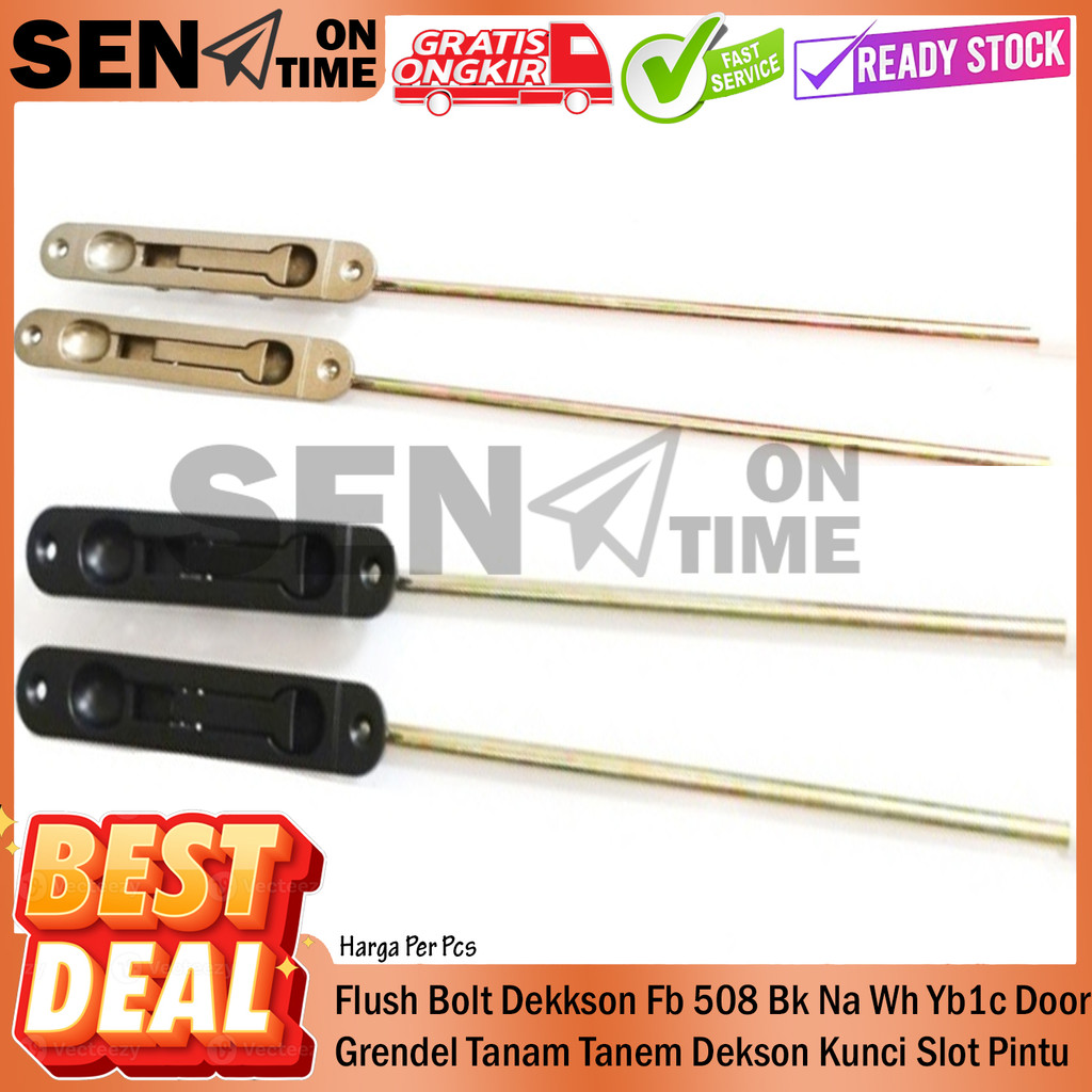 Flush Bolt Dekkson Fb 508 Bk Na Wh Yb1c Grendel Tanam Tanem Dekson Kunci Slot Pintu Alumunium Gerend