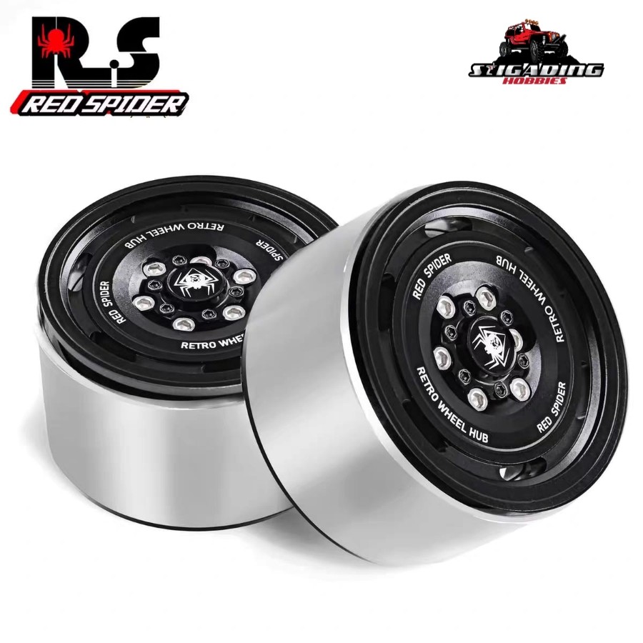 4Pcs Velg Beadlock 1.9 inch Negative OffSet Aluminum 1.9 Inch Wheel Rim 4PCS for 1/10 RC Crawler Car