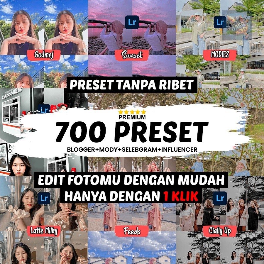 700 PRESET LIGHTROOM PREMIUM - PRESET LIGHTROOM MOBILE - PAKET PRESET MURAH - 700 PRESET LIGHTROOM -