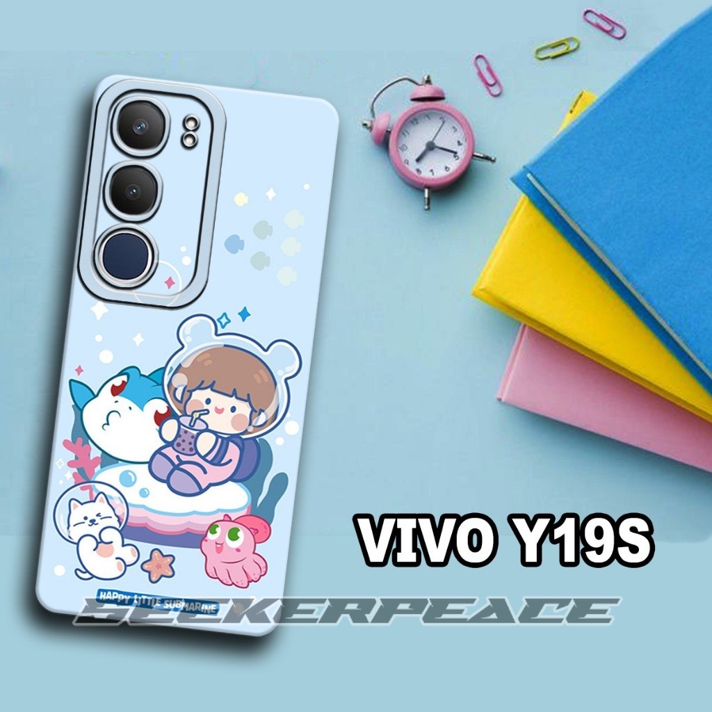 40/ Softcase karet lentur untuk vivo y19s/Motif cewek/case vivo y19s/kesing vivo y19s/silicon vivo y