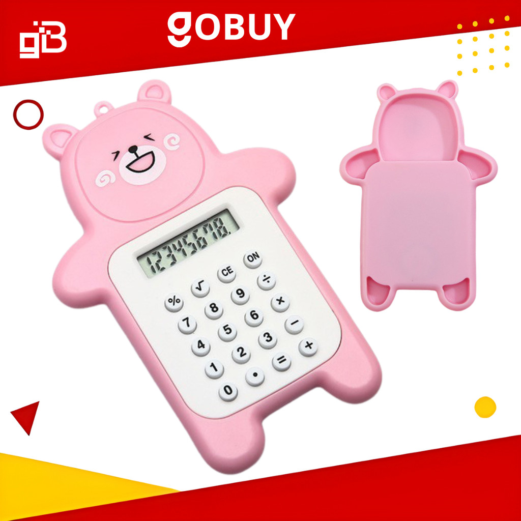 

GoBuy Kalkulator Mini Portable 8 Digit Tombol Karet Motif Beruang
