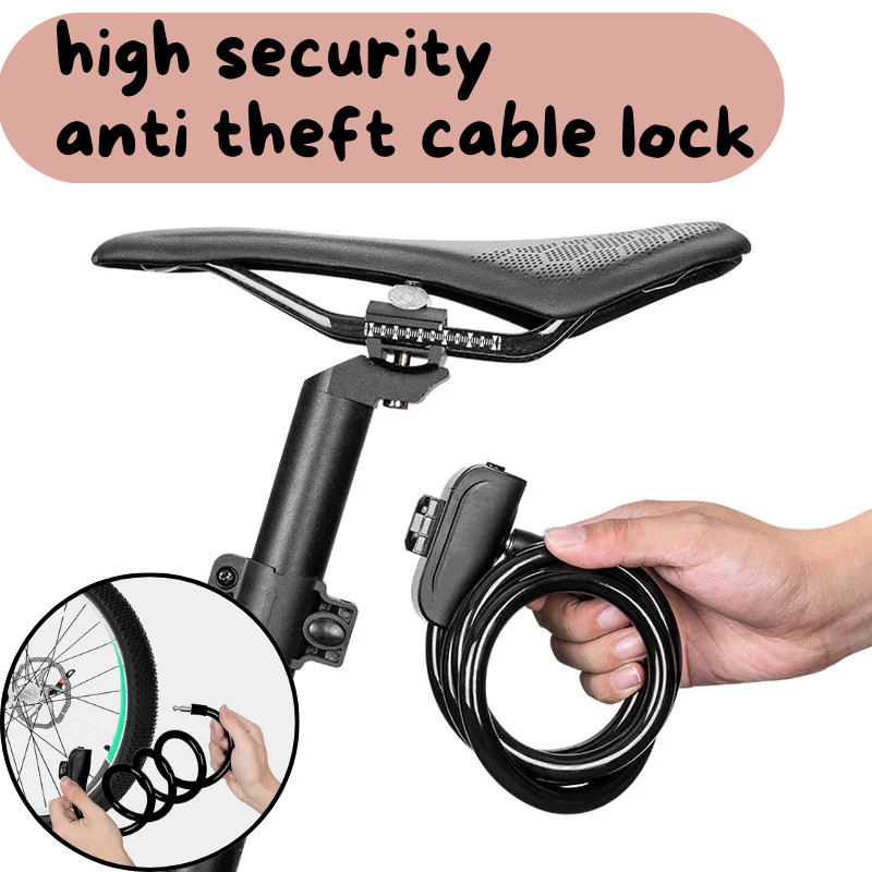 Frame Lock Kunci Gembok Tali Sepeda Gembok Sepeda