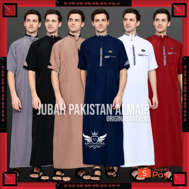 [PREMIUM ORIGINAL] Jubah Pria Almair - Jubah Gamis Lengan Pendek