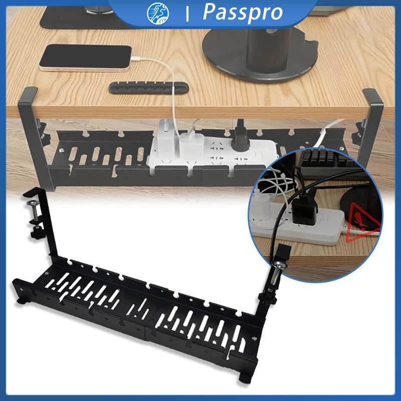 Rak Penyimpanan Kabel Cable Organizer Under Desk Cable Management Stainless Steel Organizer Kabel