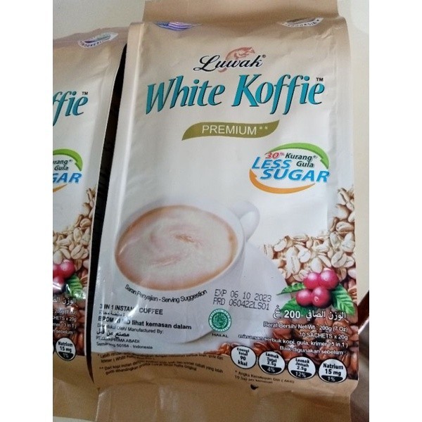 

New Item KOPI LUWAK WHITE.K LESS SUGAR 10X20g