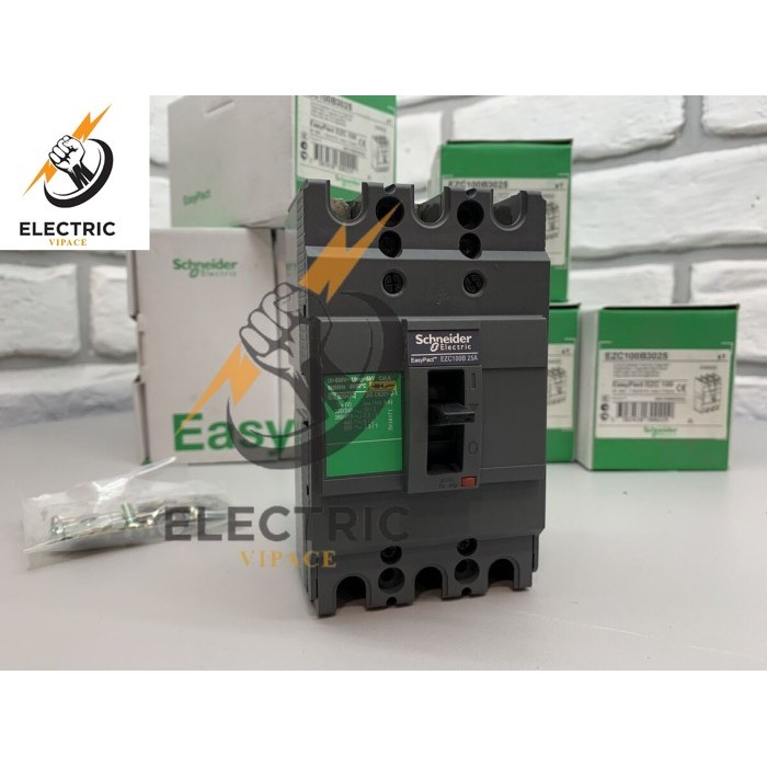 SCHNEIDER MCCB 7 5KA EZC100B 3P 25A EZC100B3025