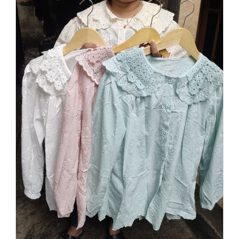 KEMEJA KATUN KATBOL JUMBO LD 120 LENGAN BALON