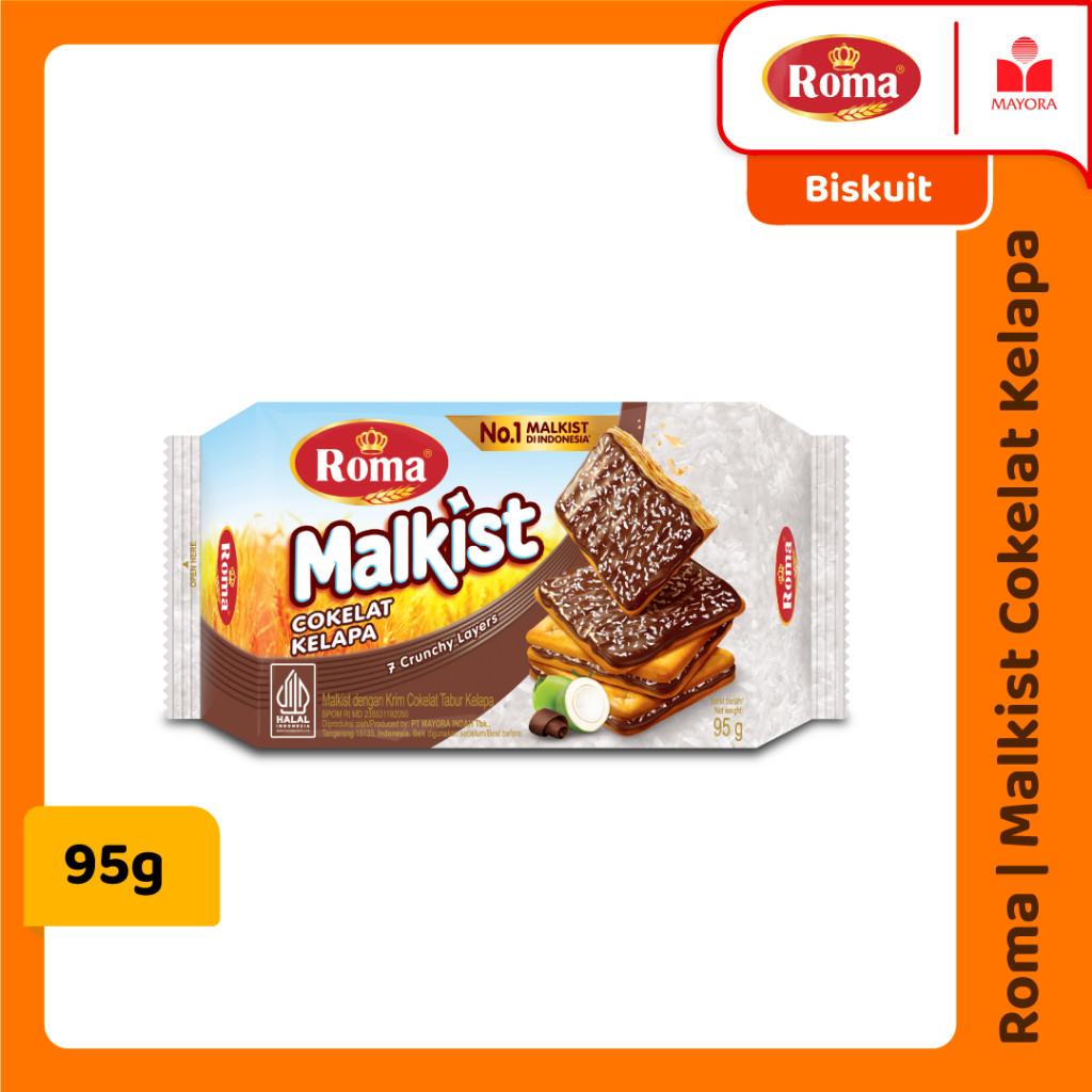 

Roma Malkist Cokelat Kelapa 95 Gr