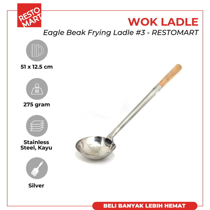 Wok Ladle / Eagle Beak Frying Ladle #3 RESTOMART (2217028) - 1pcs