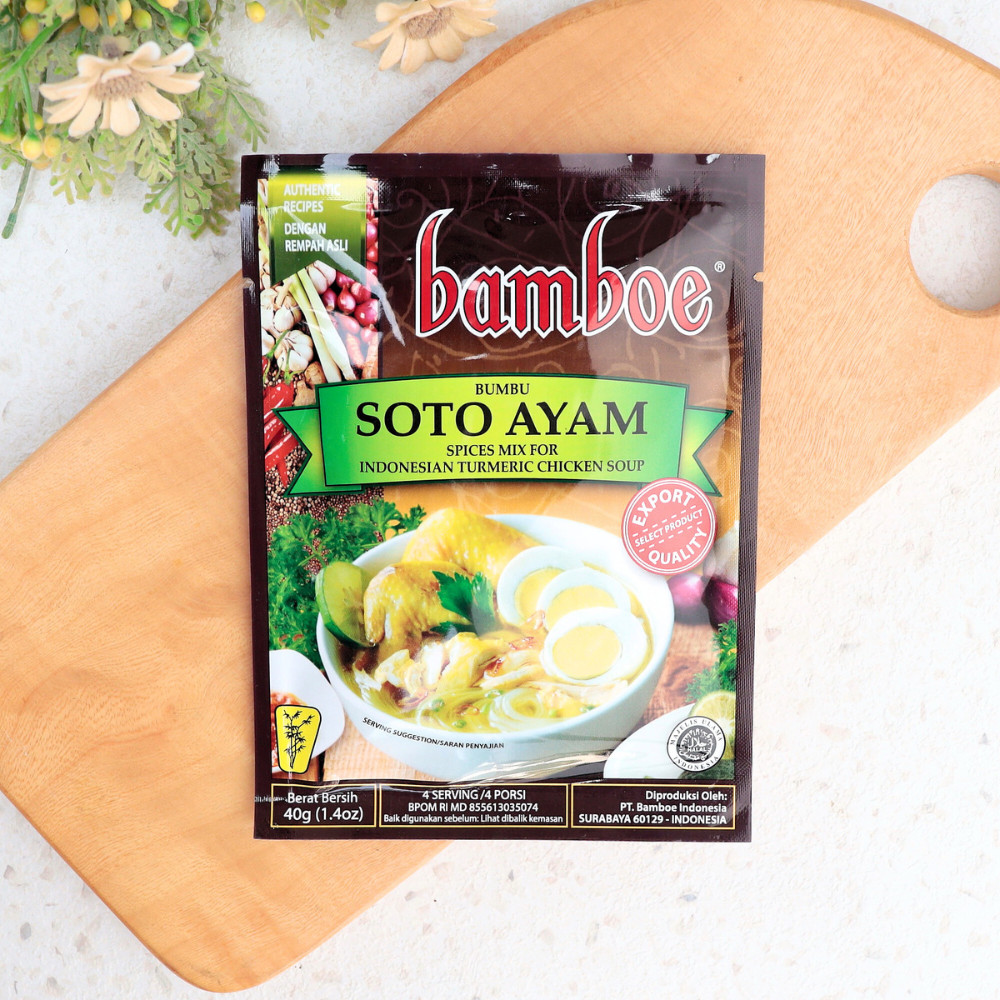 

Bumbu Soto Ayam Spice Mix Turmeric Chicken Soup - Bamboe Organic