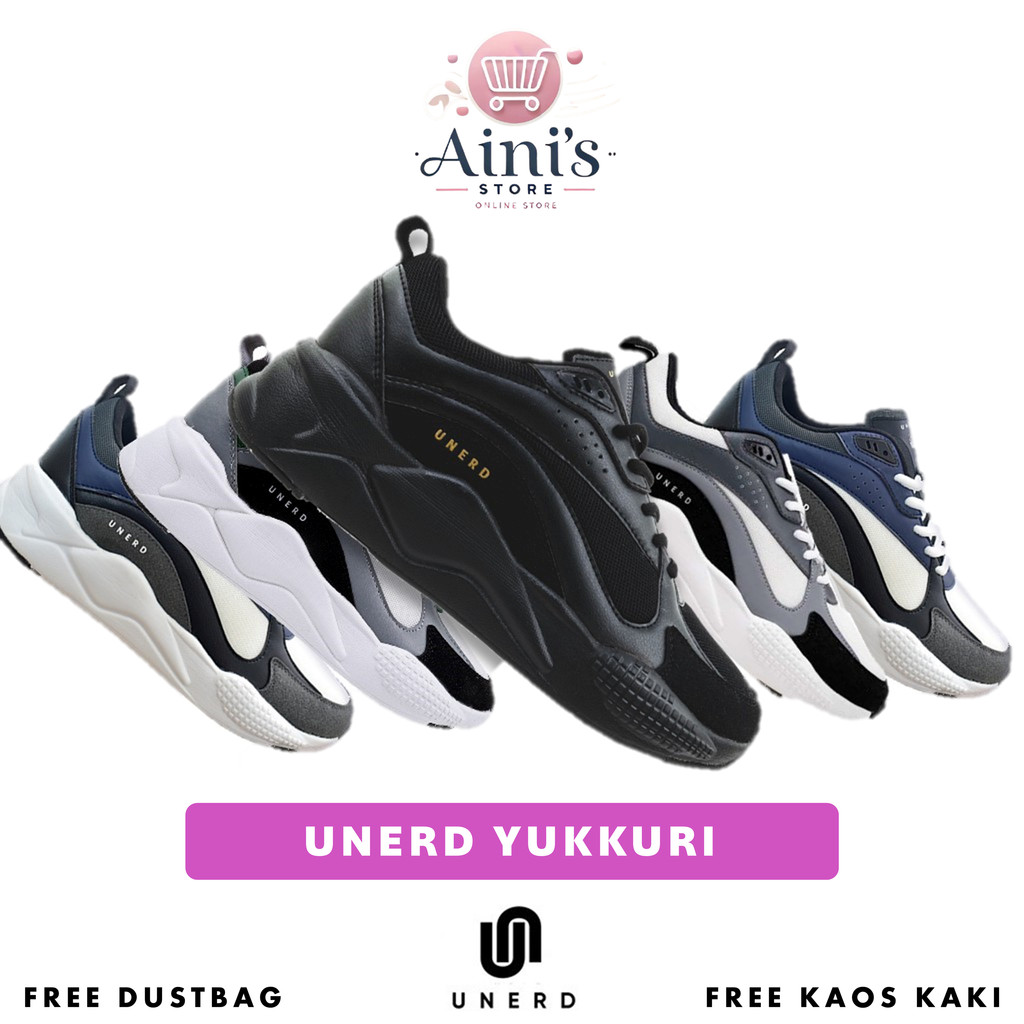 Sepatu Unerd Yukkuri Sepatu Sneakers Casual Sport Sepatu Sneakers Olahraga Pria Unerd Original