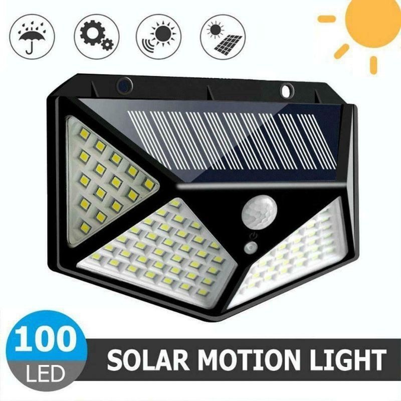 MS Lampu Solar Cell 100Led / Lampu Dinding 100Led /Lampu Taman Outdoor / Lampu Solarcell Tenaga Sury