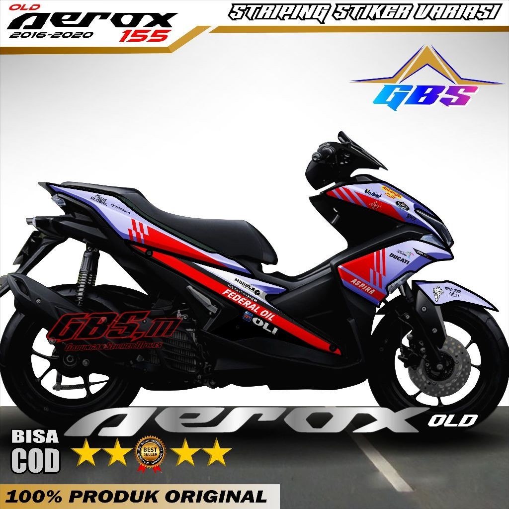 Striping Variasi Aerox 155 Old Stiker Striping Motor Aerox 155 Lama Striping Modifikasi
