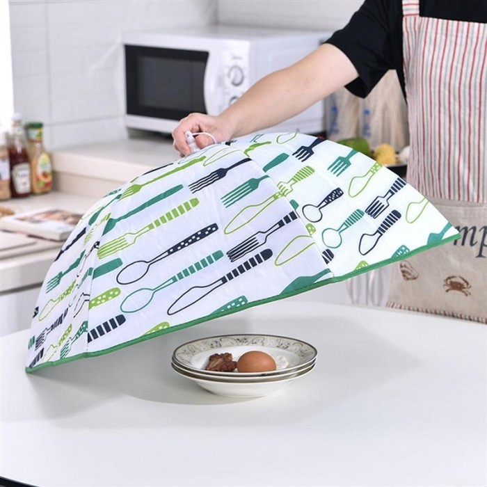 Tudung Saji Lipat Tudung Saji Modern Penutup Makanan Ekstra Besar TS02 - Pink Cat