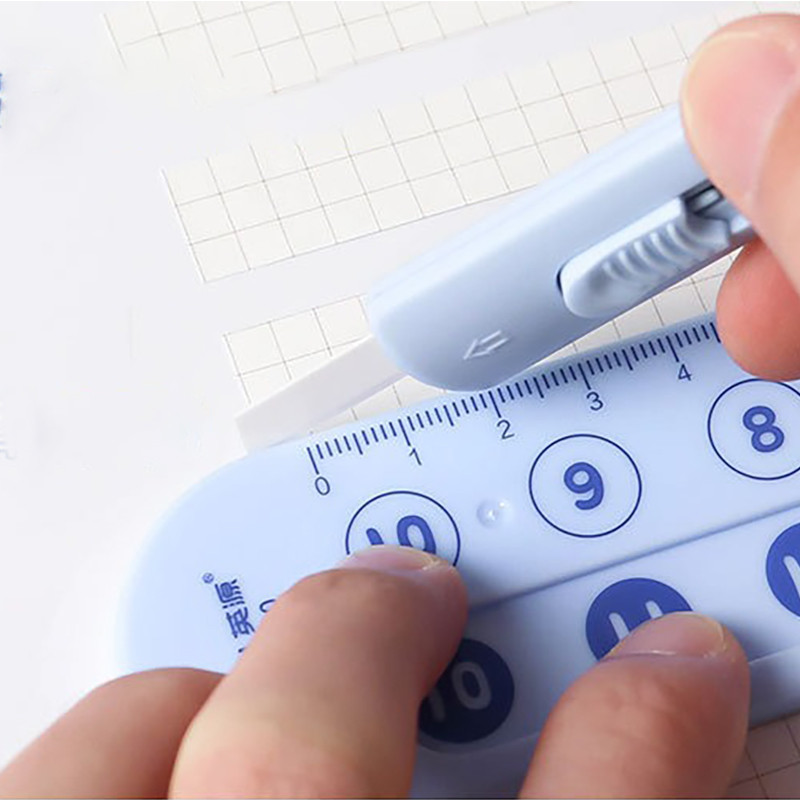 

1Pc Mini Solid Color Paper Cutter Cute Multifunctional Ceramic Utility Knife Style Kawaii Student/Office Supplies Stationery
