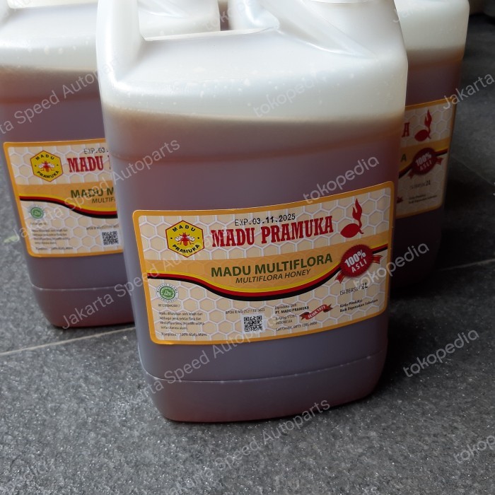 

Madu Asli Multiflora 2L Madu Pramuka Alami