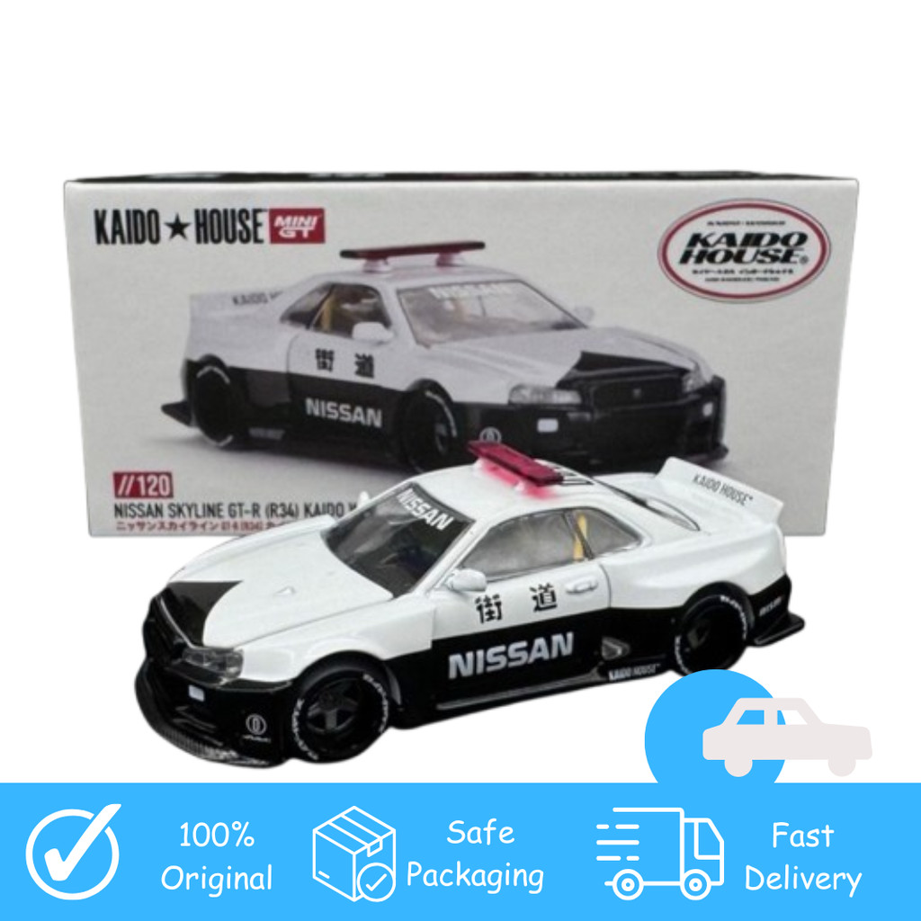Mini GT Kaido House Nissan skyline r34 Japan Police