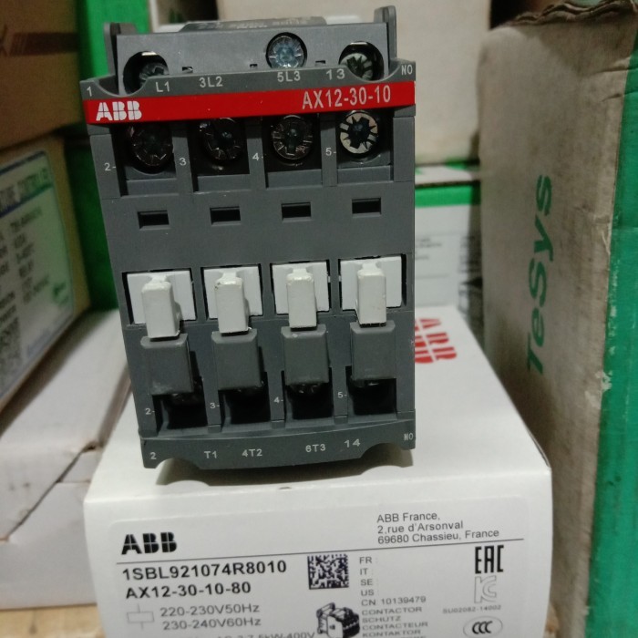 kontaktor abb ax12-30-10-80 220v