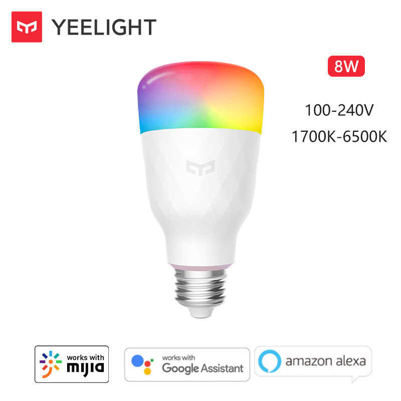 Yeelight Smart LED Bulb W3 8W E27 100-240V 1700-6500K RGB Dimmable Voice Control for Mijia Mi Home O