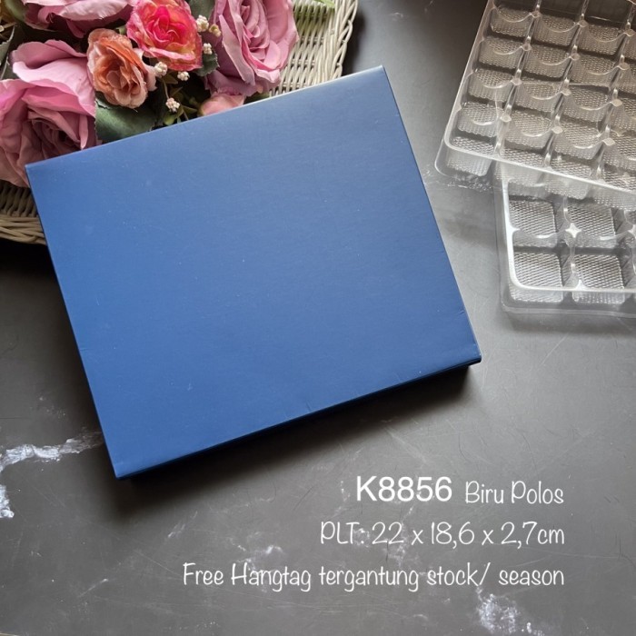 

10pcs Kotak Polos BIRU Mika Sekat K8856| Box Nastar|Lapis|CEK VARIAN - K8856 KOTAK AJA