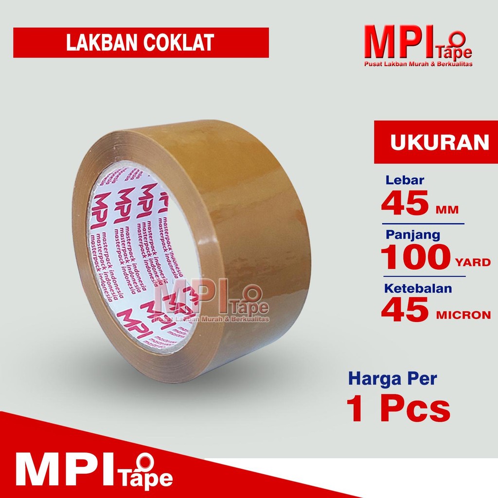 

Lakban Coklat 45 mm x 100 Yard - Lakban Packing - MPI
