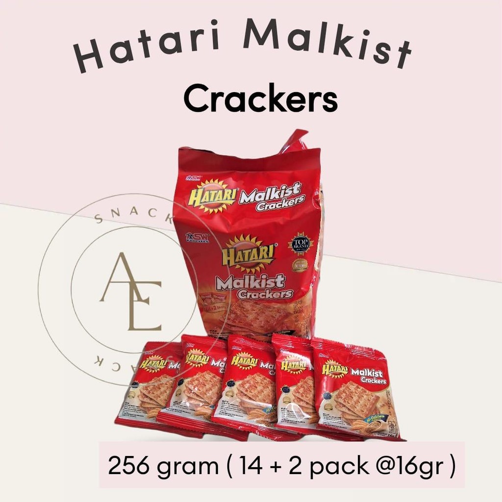 

Hatari Malkist Crackers 256 gram (14+2 Pack Kemasan @16 Gram) - Kue Kering - Food, Cookies