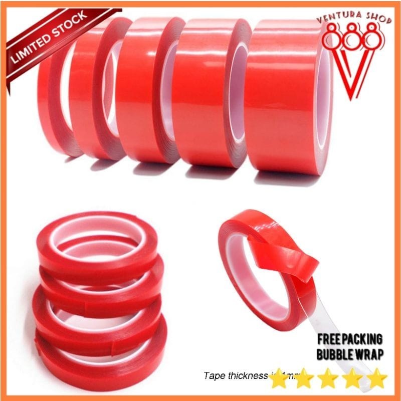 

MAA Double Tape Bening Transparan No Stiker Kuat Transparan 3M