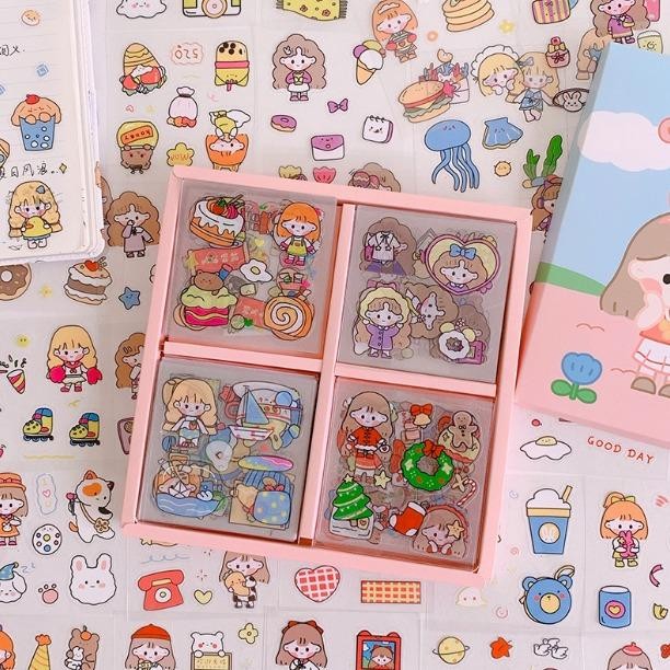 

Organizer Moerah~ Stiker Momo Sticker Box isi 100 Lembar Buat Dekor Buku Jurnal Paper Stationery - Good TImes BOX