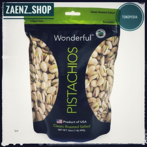 

Wonderful Kacang Pistachio Panggang Asin Klasik 454 g