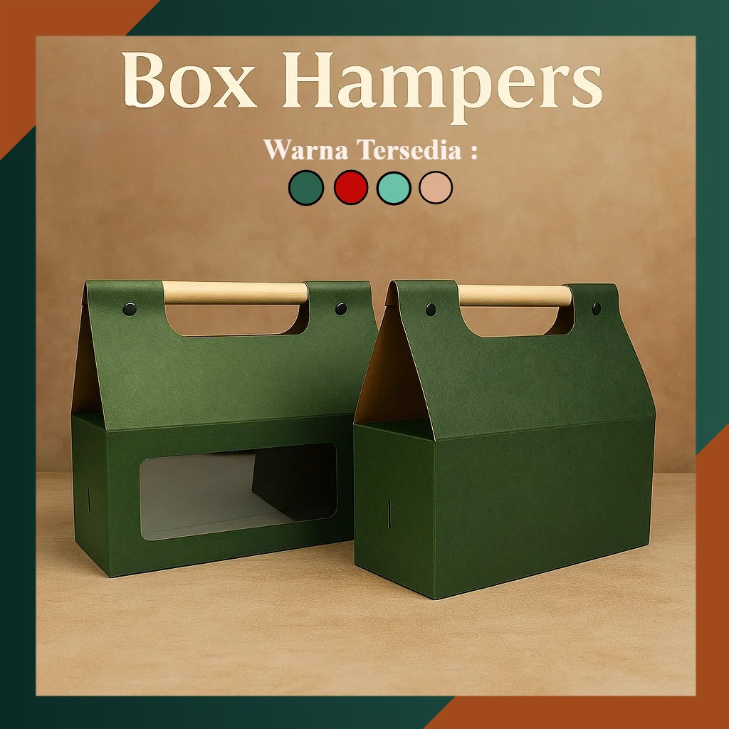 

Kotak Kado / Kotak Hampers Premium / Box Kado Hampers Elegan – Packaging Mika dengan Gagang Kayu – Ulang Tahun / Kotak Hampers Cantik Pernikahan / Kotak Hadiah Serbaguna / Gift Box | CC16 - CC17
