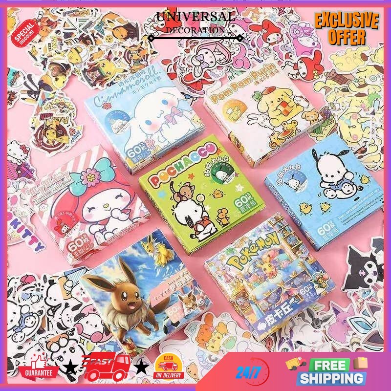 

UD - 1 BOX STIKER LUCU MOTIF KARTUN KOREA AESTHETIC / STICKER TEMPELAN BUKU ANAK LUCU / STIKER CUTE DIARY BOOK