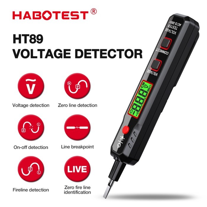 

HABOTEST HT89 Tester TesPen Tes Pen Listrik with Indicator DIGITAL