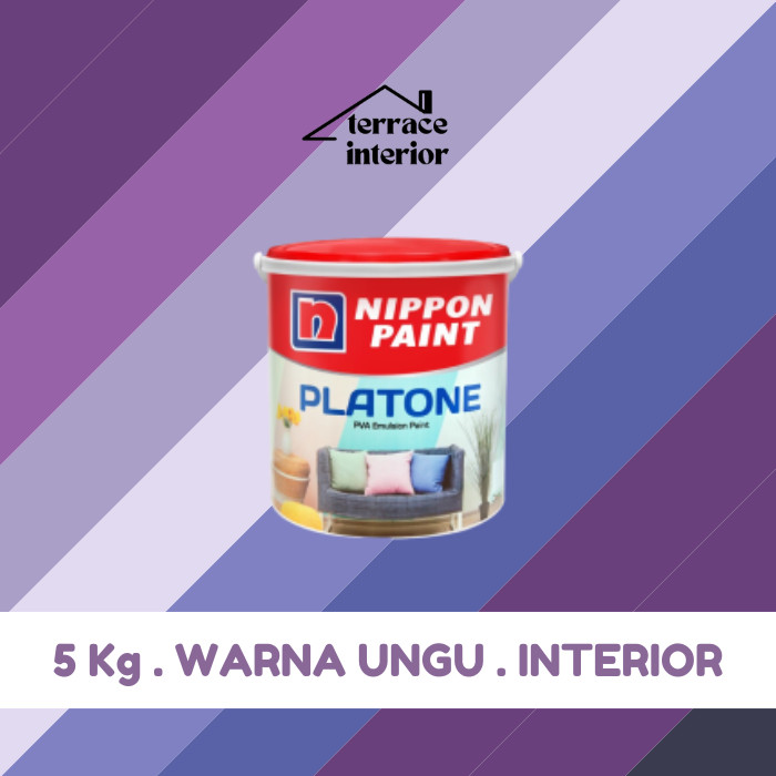Cat Tembok Interior Nippon Paint Platone Warna Ungu 5 KG