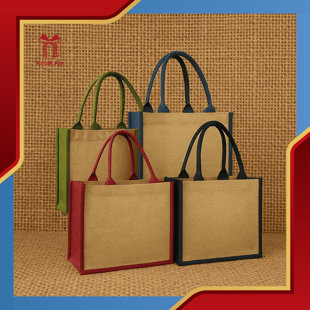 Tas Goni Tote Bag / Tas Karung Goni / Jute Bag / Tote Bag Tas Karung Goni/Tas Goni/Artistic Kanvas H