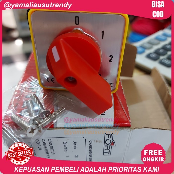 Selector / Rotary Switch 3 Pole 4 posisi 0123