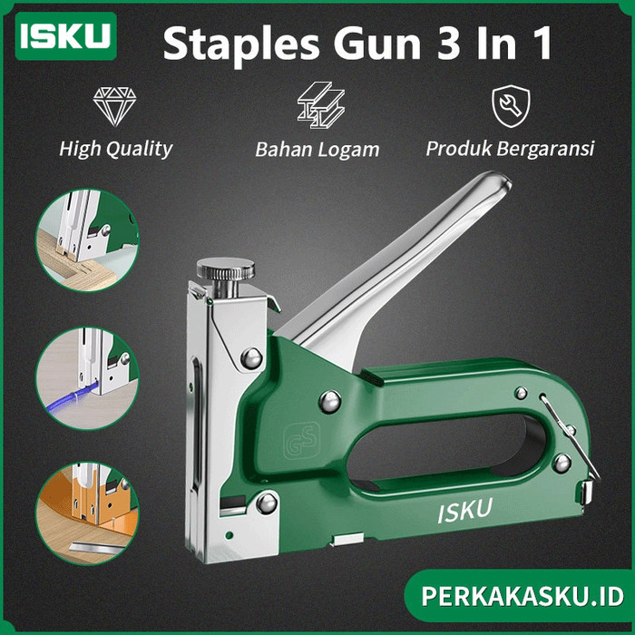 

ISKU Staples Gun Staples Tembak Hekter Tembak Gun Tracker Staples 3in1