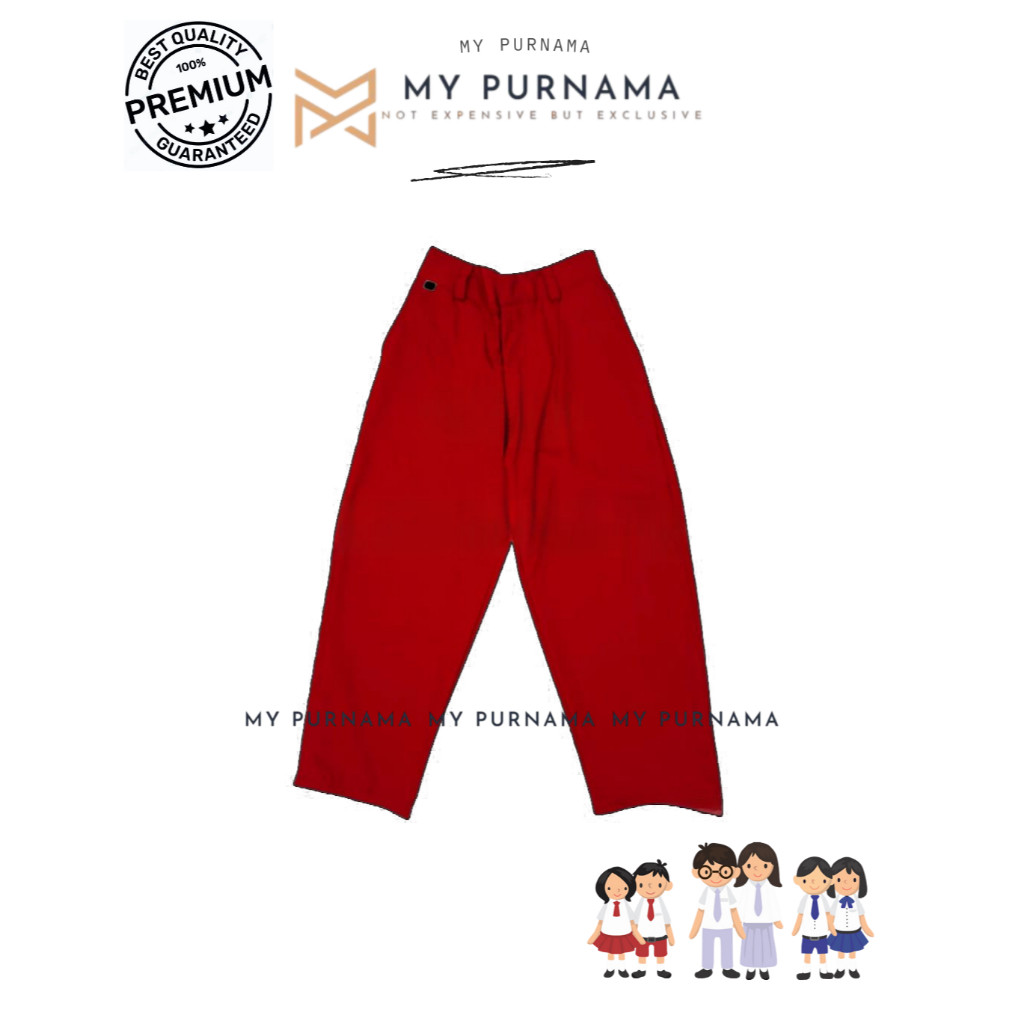 

TERBARU CELANA PANJANG Sekolah SD Laki SD Seragam Sekolah SD MI Warna MERAH - My Purnama
