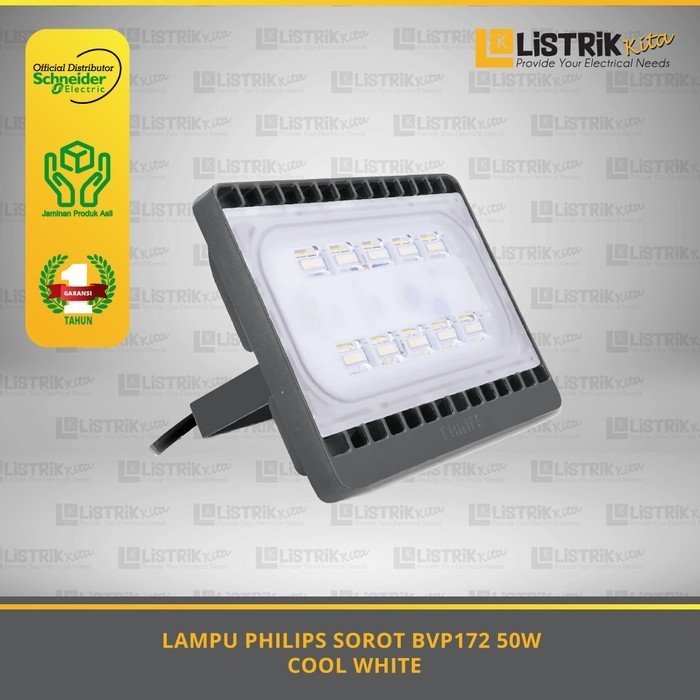 LAMPU SOROT BVP172 COOL WHITE - BVP172 LED43/CW 50W WB GREY CE